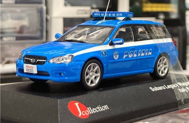 Subaru Legacy Wagon 2003 Italy Police Car 1:43 Kyosho J-Collection