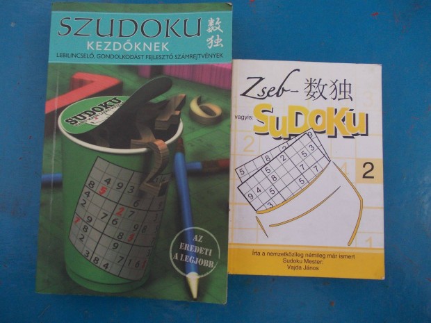 Sudoku rejtvénykönyv és rejtvényfüzetek