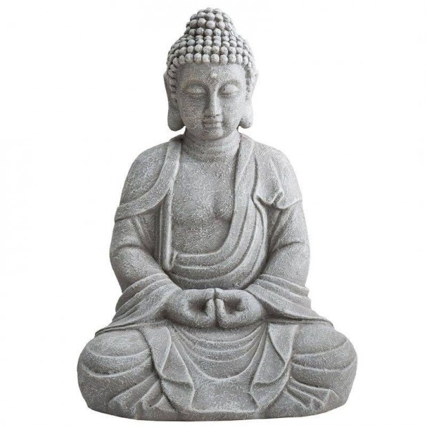 Sunjoy kerti nagy Buddha szobor, 51,5x36x28cm - szrke (D101012900)