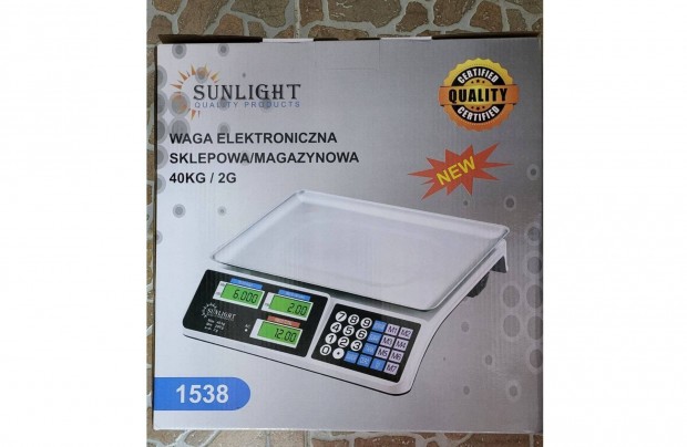 Sunlight digitlis bolti asztali mrleg 40kg 2g pontossg