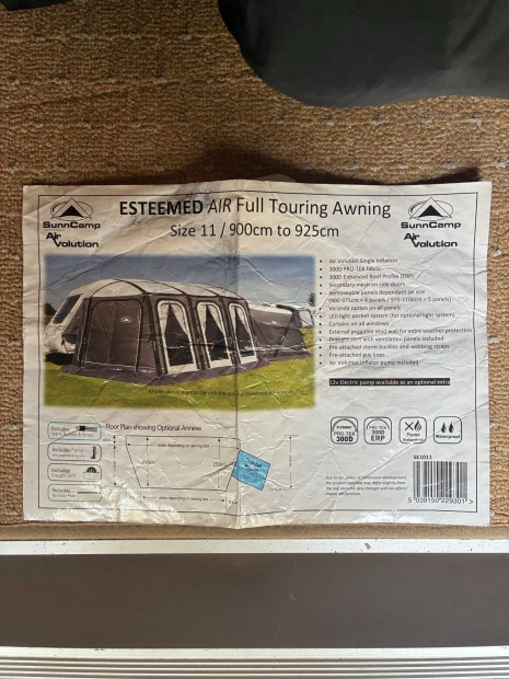 Sunncamp Air volution Felfjhat vzas elstor