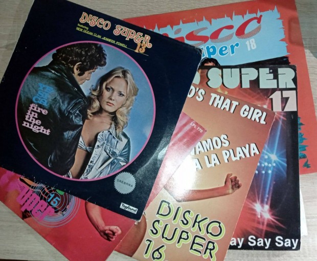 Super Disco hanglemezek (13., 15., 16., 17., 18.) + 2 ajndk LP