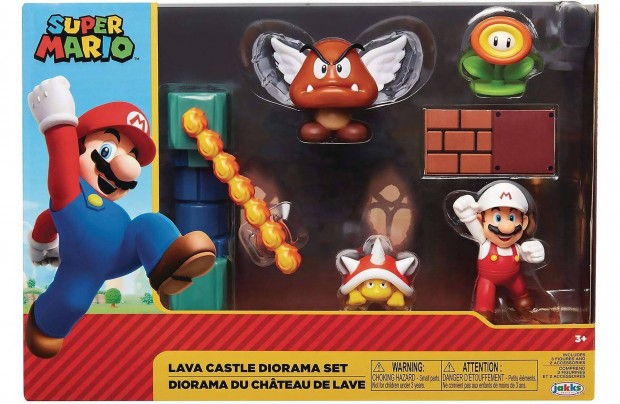 Super Mario lva kastly diorama szett Nintendo Jakks
