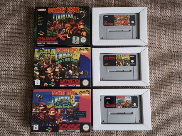 Super Nintendo Donkey Kong Country 1-2-3 SNES játék csomag