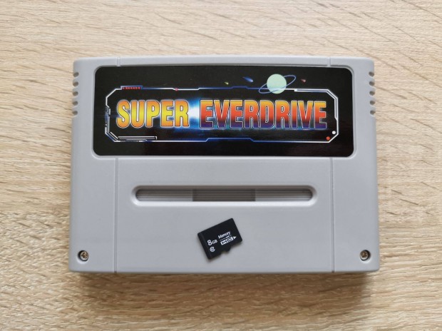 Super Nintendo Everdrive kazetta + microsd krtya + 500db SNES jtk