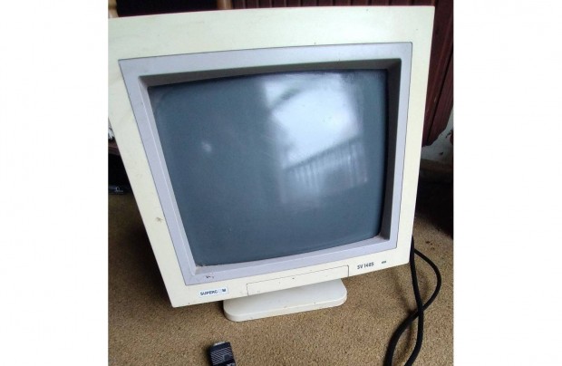 Supercom SV 1485 t�pus� retro CRT sz�m�t�g�p monitor