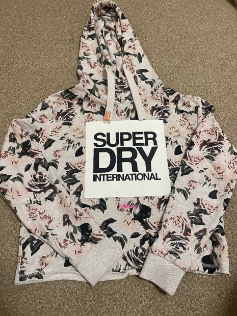 Superdry International Boxed All Over Print Cropped Hoodie Kapucni 