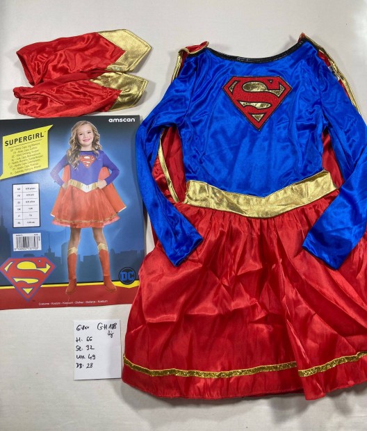 Supergirl jelmez, lny superman jelmez lny szuperhs j 6-8 v GH188