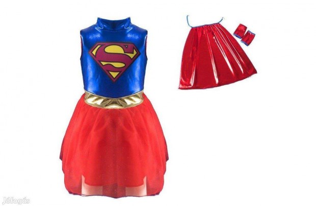 Supergirl jelmezruha palsttal, csuklrtttel (XL)