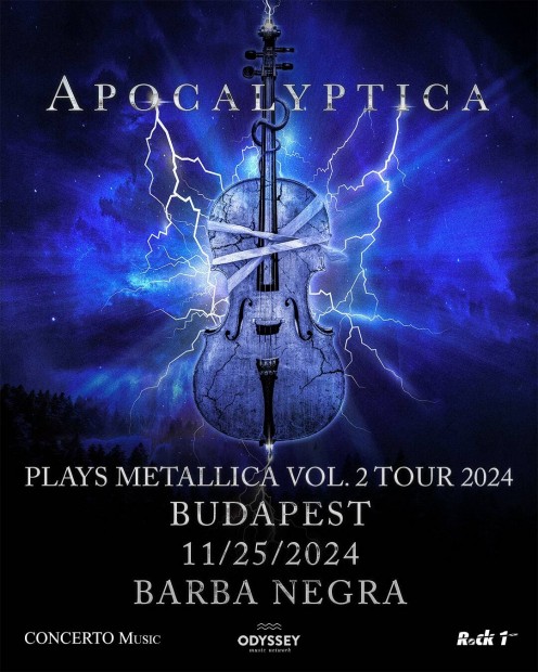 Srgsen elad 2 db Apocalyptica  Bp. Koncertjegy