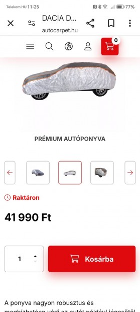 Suv autós ponyva!