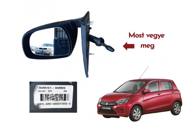 Suzuki Celerio (LF) 2016 gyári jobb tükör 84M70184M20