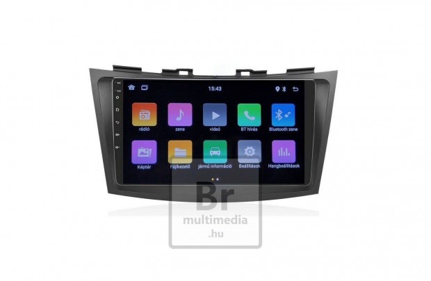 Suzuki Swift Android Kijelző Multimédia Navigáció Rádió Carplay Hifi