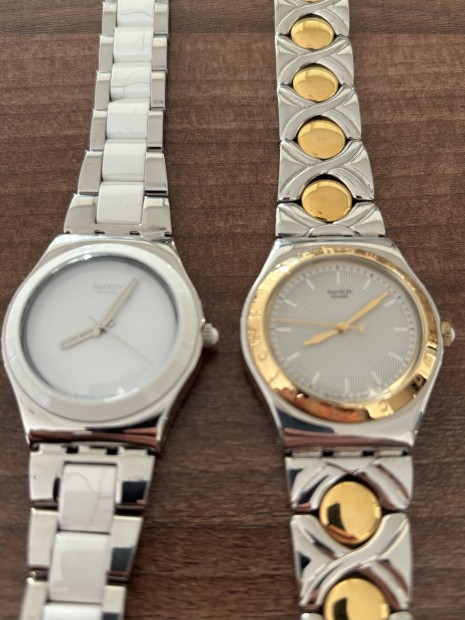 Swatch női fehér ezüst óra karóra 1 db