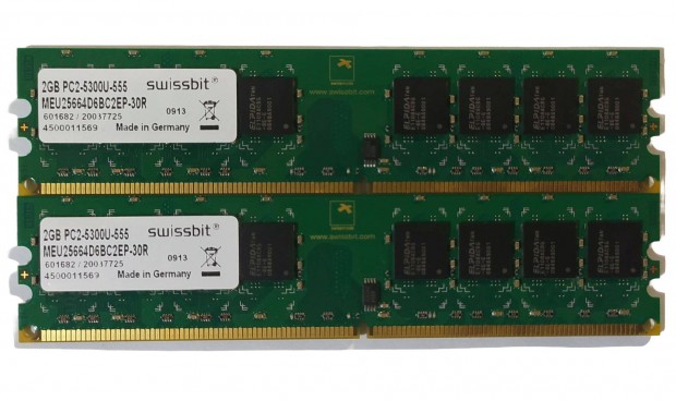 Swissbit 4GB (2x2GB) DDR2 667MHz memria