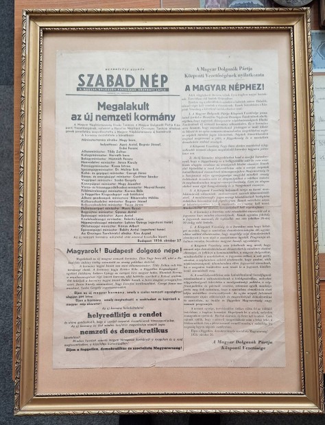 Szabad Np rendkvli kiads 1956 oktber 27. 56-os szabadsgharc