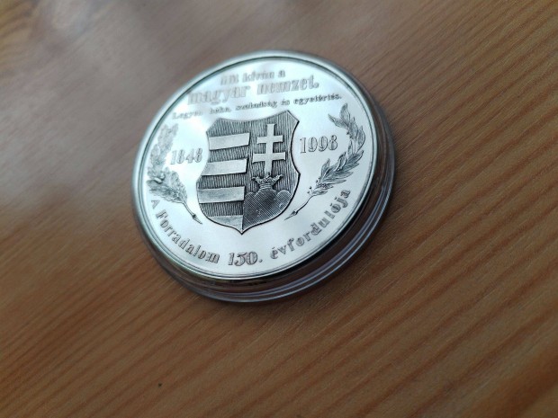Szabadsgharc Jubileumi 1848-1998 emlkrem ezstzt ritk