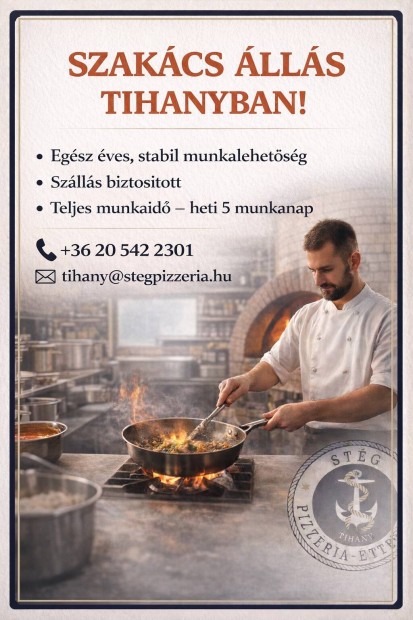 Szak�cs �ll�s Tihanyban