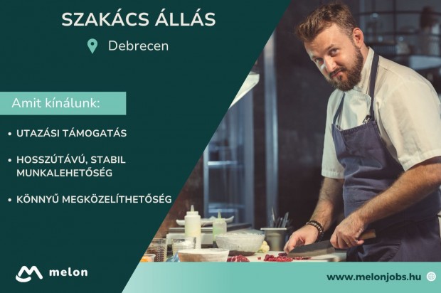 Szakács álláslehetőség