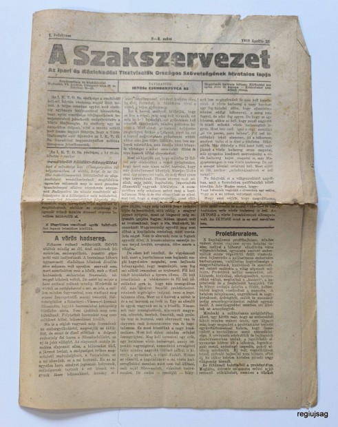 Szakszervezet / / jsg - Magyar / 1919 prilis 23