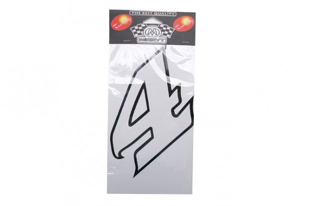 Szám matrica "4" fehér (13cm)