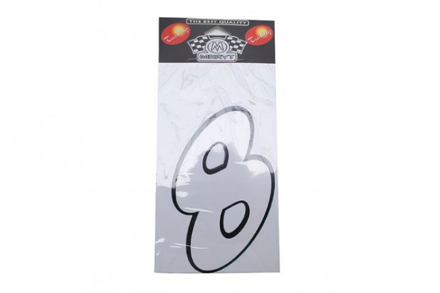 Sz�m matrica "8" feh�r (13 cm)
