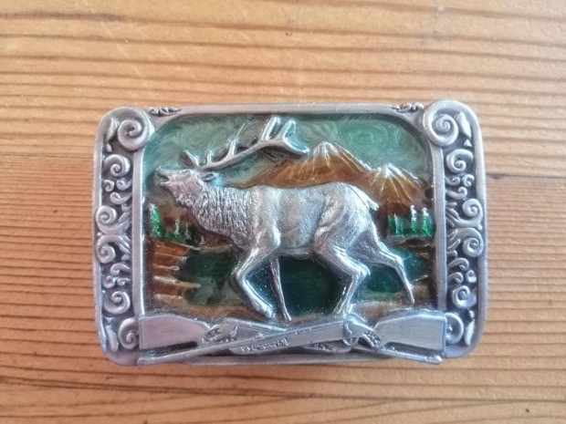 Szarvasvadsz v-csat. 1984 Siskiyou Buckle Co. 8 x 5 cm