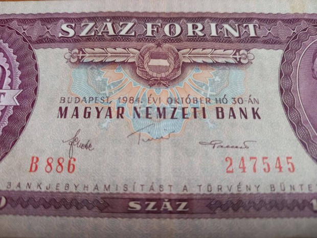 Szz forint 1984. VF