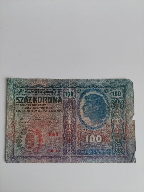 Száz korona magyar bankjegy
