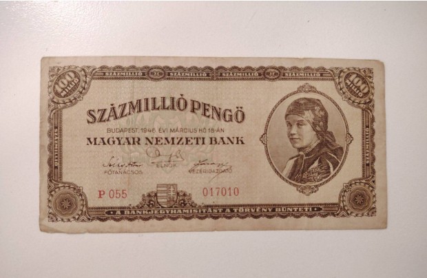 Százmillió pengő 1946 /1db/
