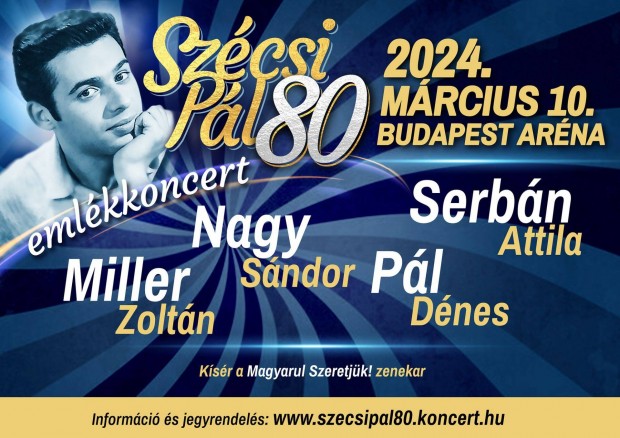 Szcsi Pl 80 - emlkkoncert Budapesten, mrcius 10