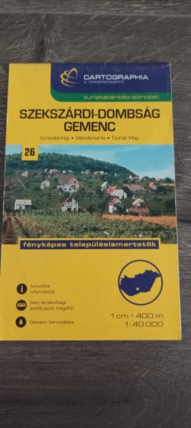 Szekszrdi-dombsg, Gemenc turistatrkp elad 