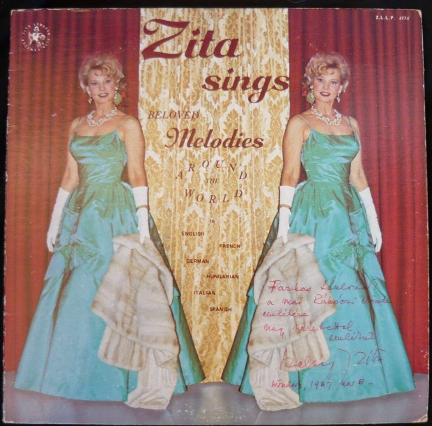 Szeleczky Zita: Zita Sings (EX llapot dediklt, USA kiads LP)