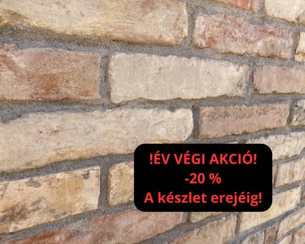 Szeletelt, vgott tgla falburkolat szi mix Orsz.Szll.!Akci! -20 %