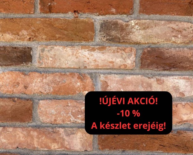 Szeletelt tgla , vgott vrs kism. tgla falburkolat O.Szll.30eFt