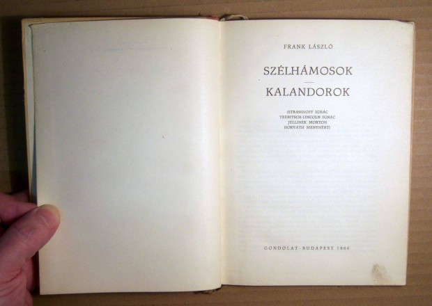 Szlhmosok - Kalandorok (Frank Lszl) 1966 (8kp+tartalom)