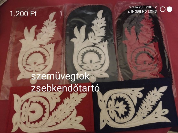 Szemvegtok textil kzmves