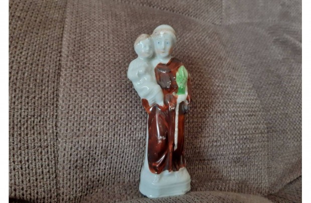 Szent Antal porcelán szobor kb 14 cm magas eladó