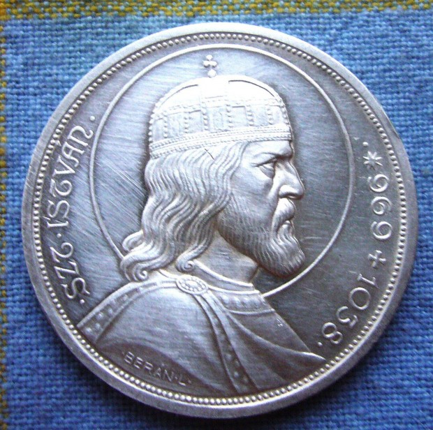 Szent István ezüst 5 Pengő 1938 T1