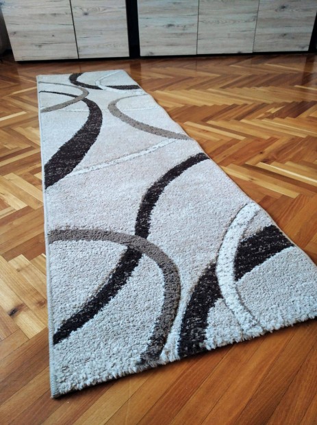 Szép állapotban! Modern 60x215 cm méretű hullám mintás szőnyeg