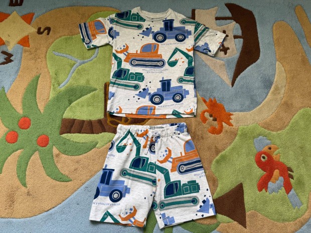 Szép állapotú 128-as nyári, H&M munkagépes szett