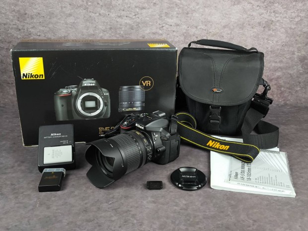 Szp llapot Nikon D5300 + AF-S 18-105mm VR objektv + Lowepro tska