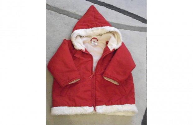 Szép kislány piros kabát 6-12 hó szép állapotban 1500 Ft