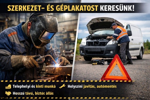 Szerkezet �s g�plakatost keres�nk