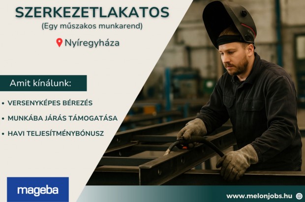 Szerkezetlakatos (Egy műszakos munkarend)