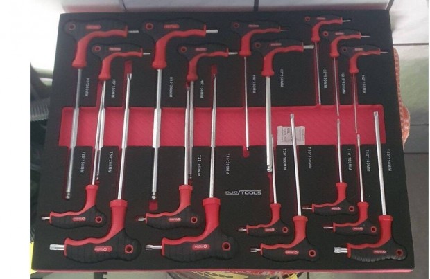 Szerszámos kocsi tálcás T imbusz/torx készlet új ! Ingyen Foxpost