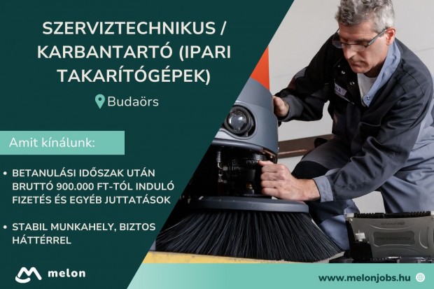 Szerviztechnikus / Karbantartó (Ipari takarítógépek)