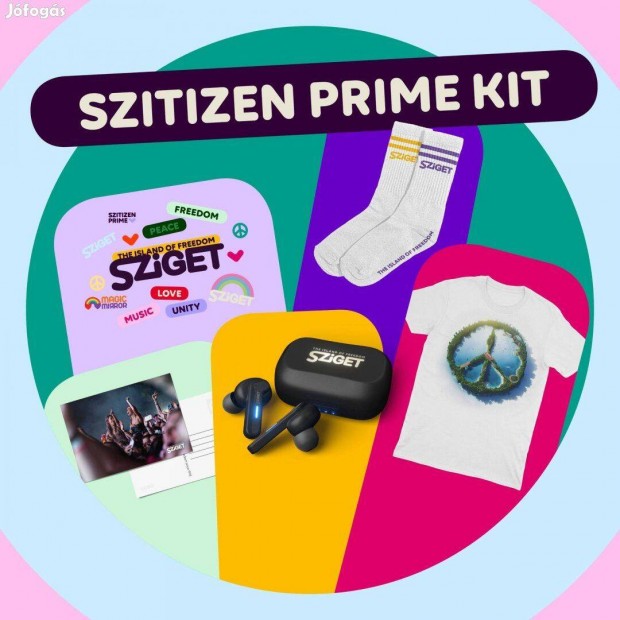 Sziget ( felntt ) Full Festival Pass ( brlet) + Szitizen Prime Kit