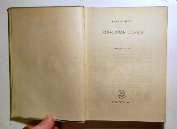 Szigoran Titkos (Ralph Ingersoll) 1964 (9kp+tartalom)
