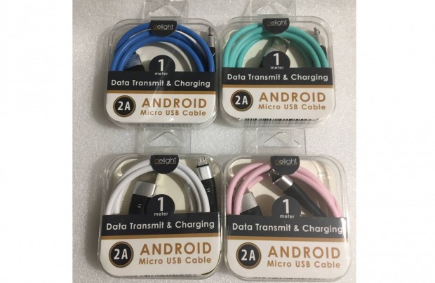 Szilikon micro USB 1M 2A adat gyors töltő kábel adatkábel